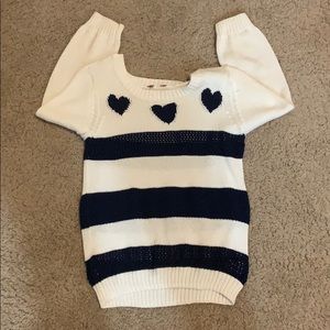 Blue and white Girls sweater